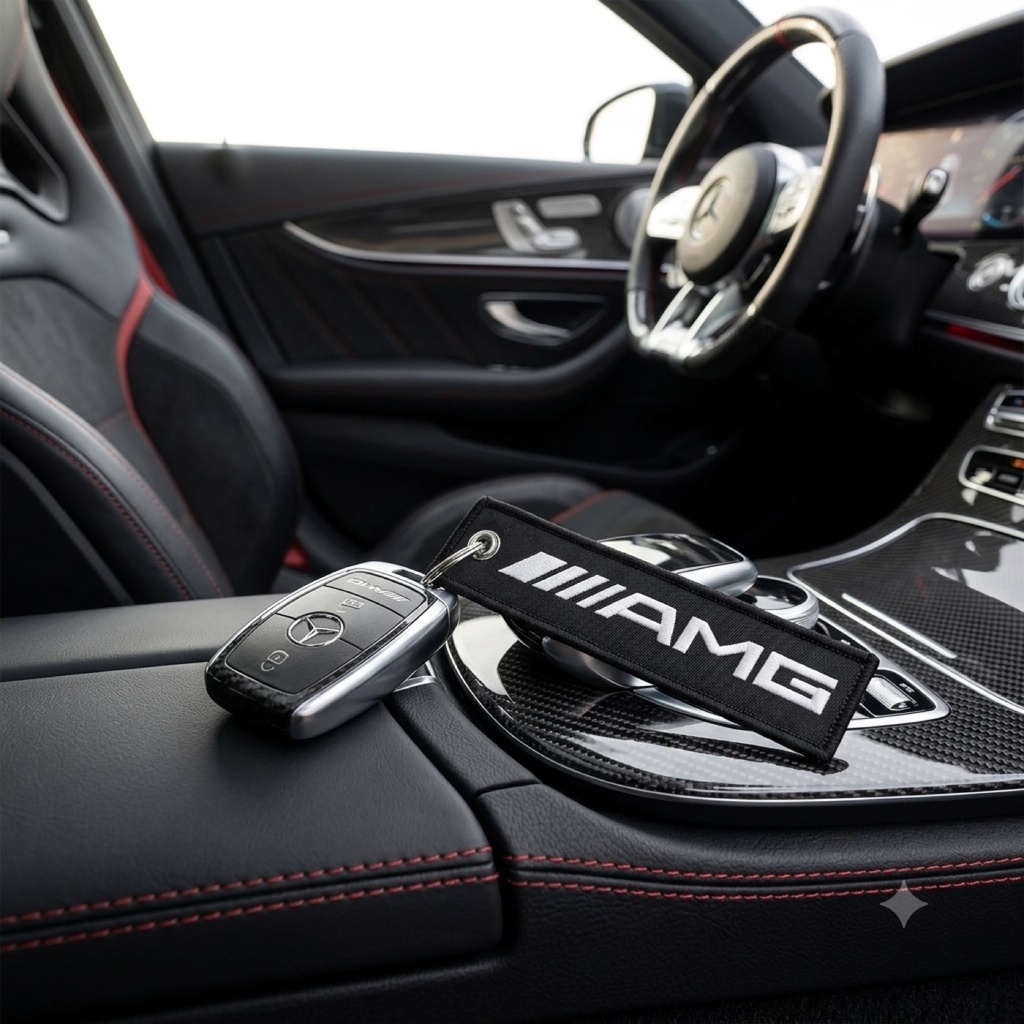 AMG Racing Keychain - next to the key